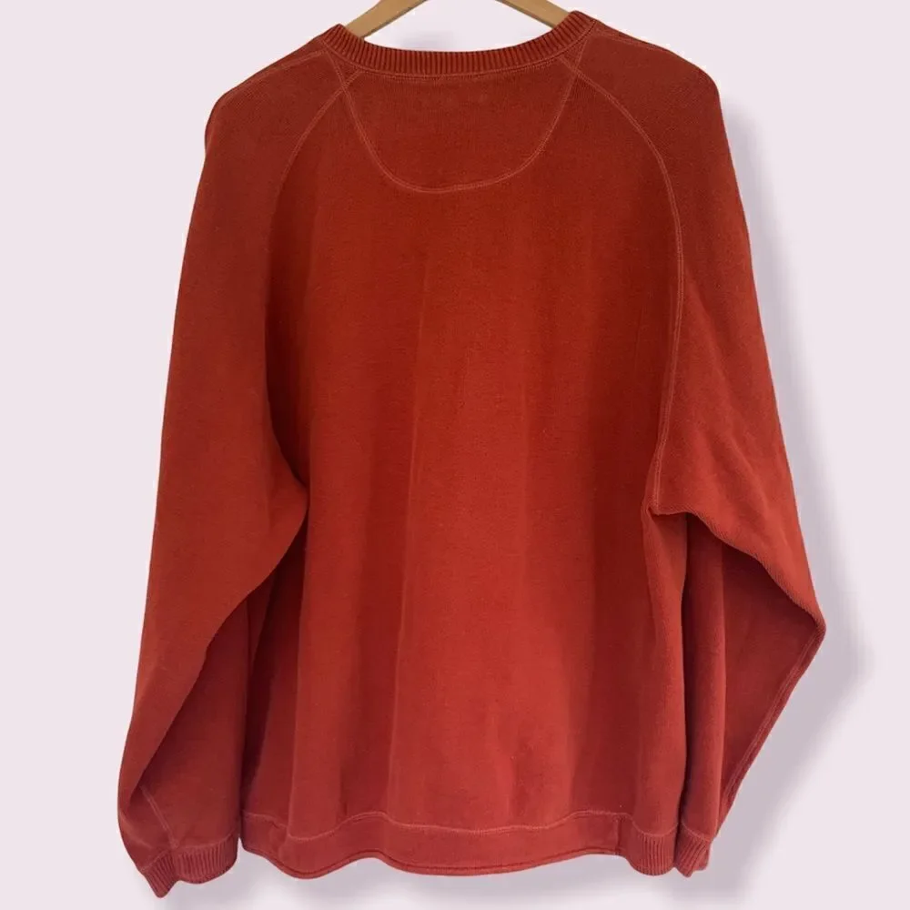 Tommy Bahama tight  knit pullover rust color sweater